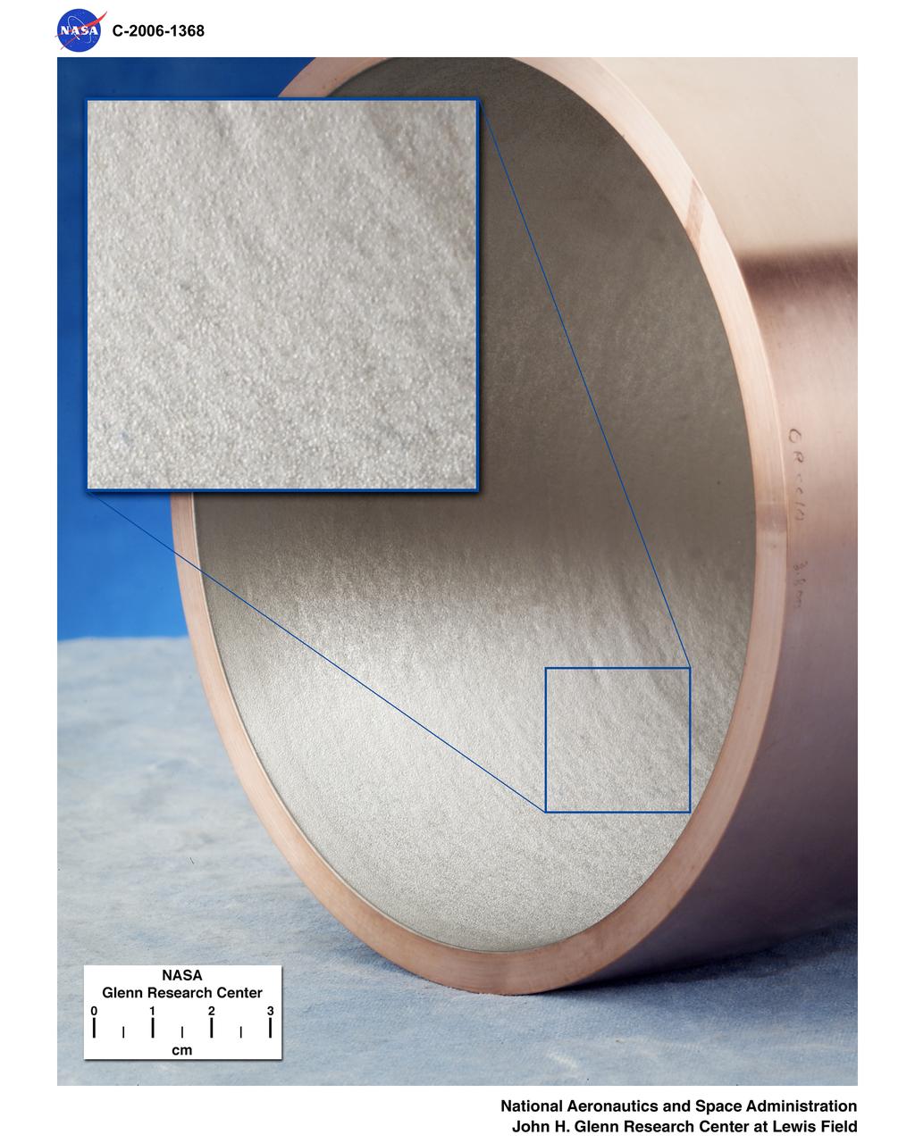 Kinetic Metallization (KM) NiCrAly coated GRCop-84 Thrust Chamber