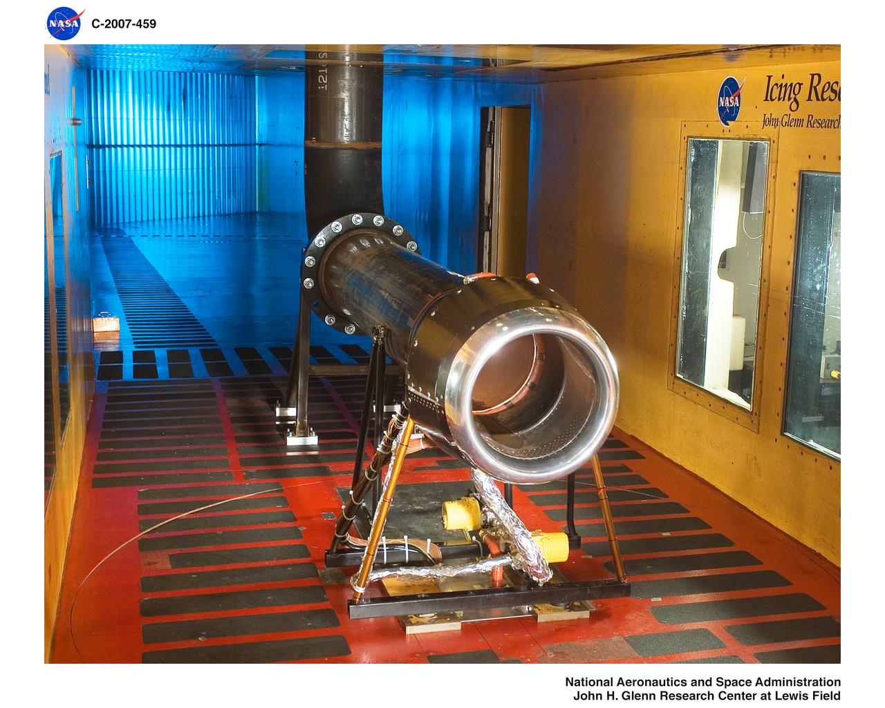 The FJ33 Engine Inlet from Williams International being tested in the Icing Research Tunnel