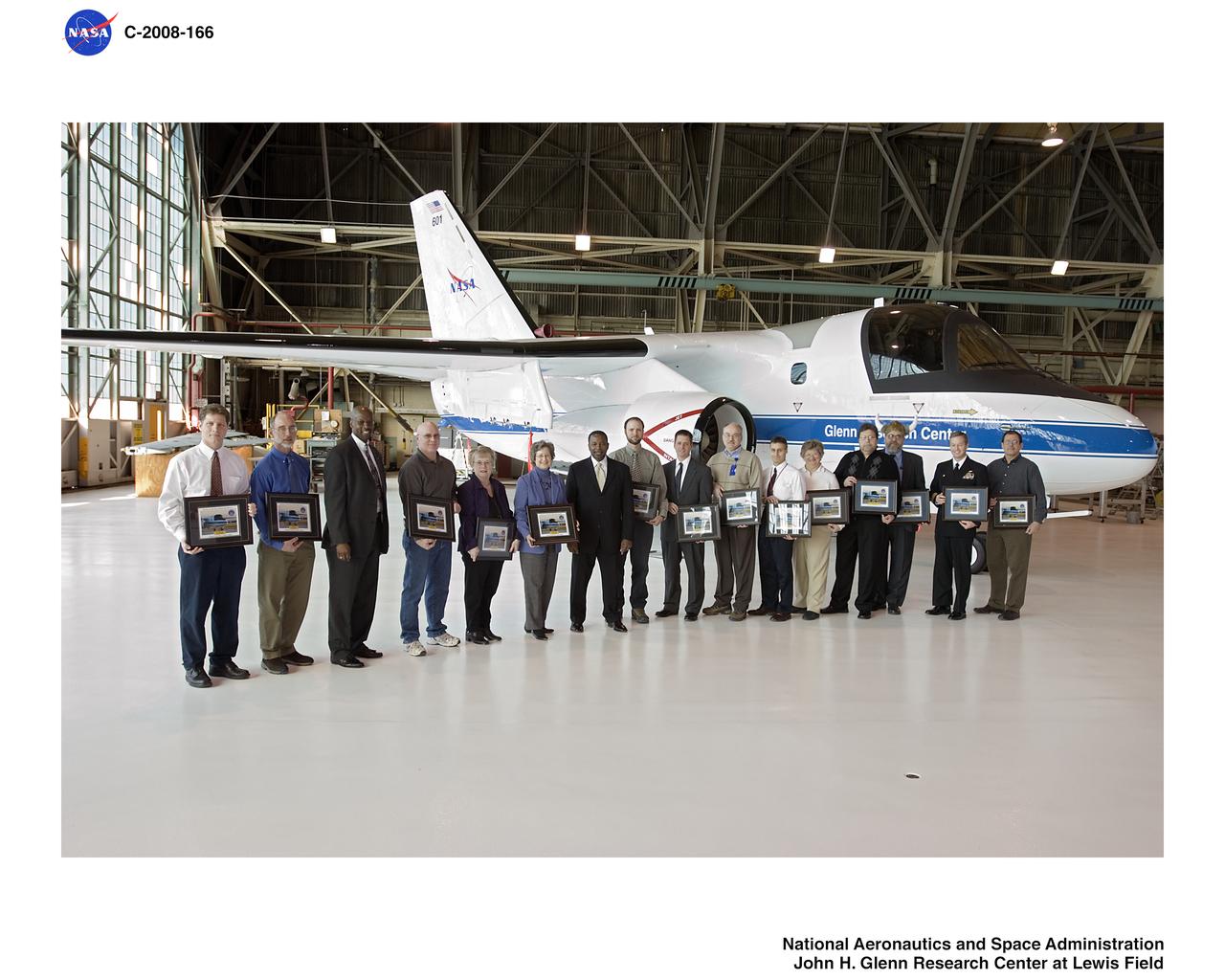 Roll out ceremony of NASA Glenn's newest research aircraft, the S-3B Viking