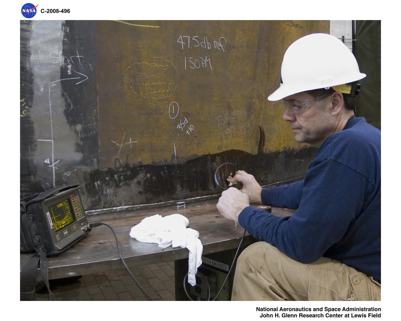 Sound test checking welding on an Area 1-X segment