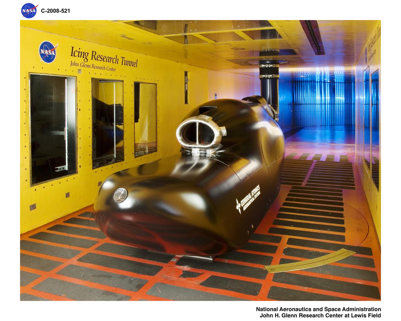General Atomics - Predator B Inlet Model in the Icing Research Tunnel