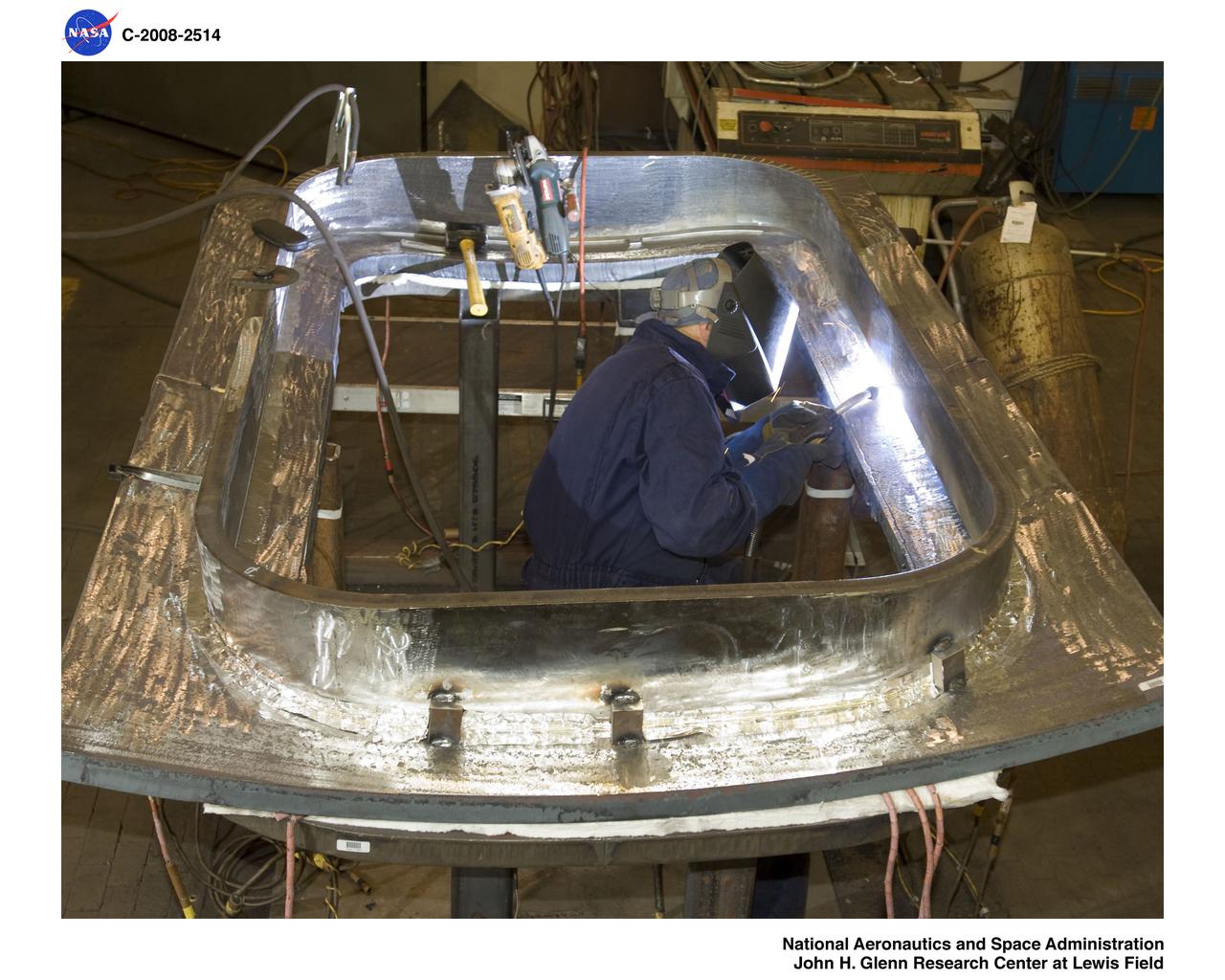 Ares 1-X IS-1 Segment's door being heat treated for welding