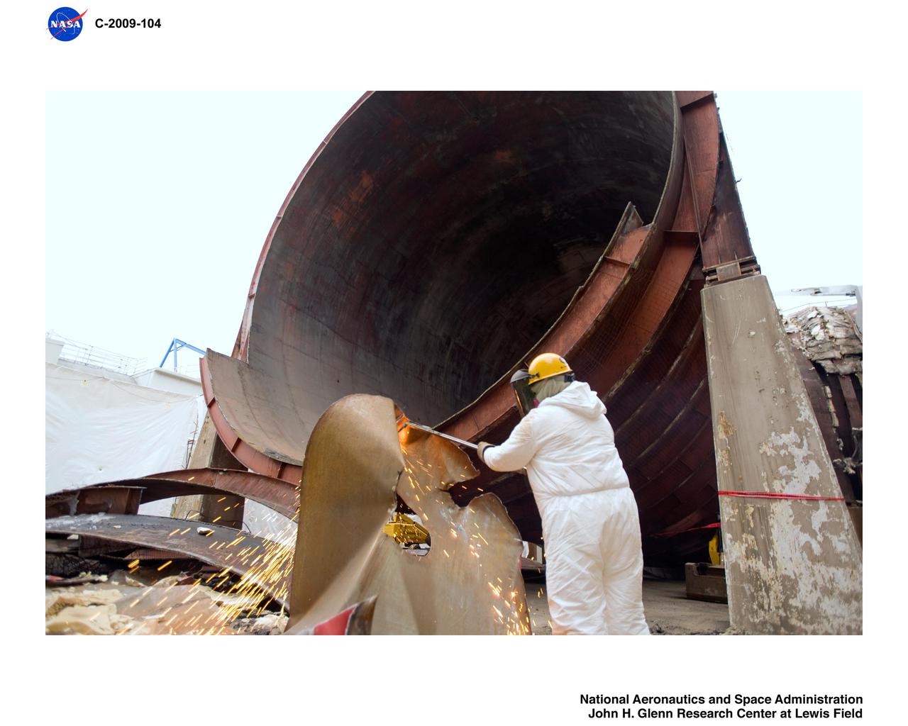 Altitude Wind Tunnel (AWT) construction:  cutting tunnel