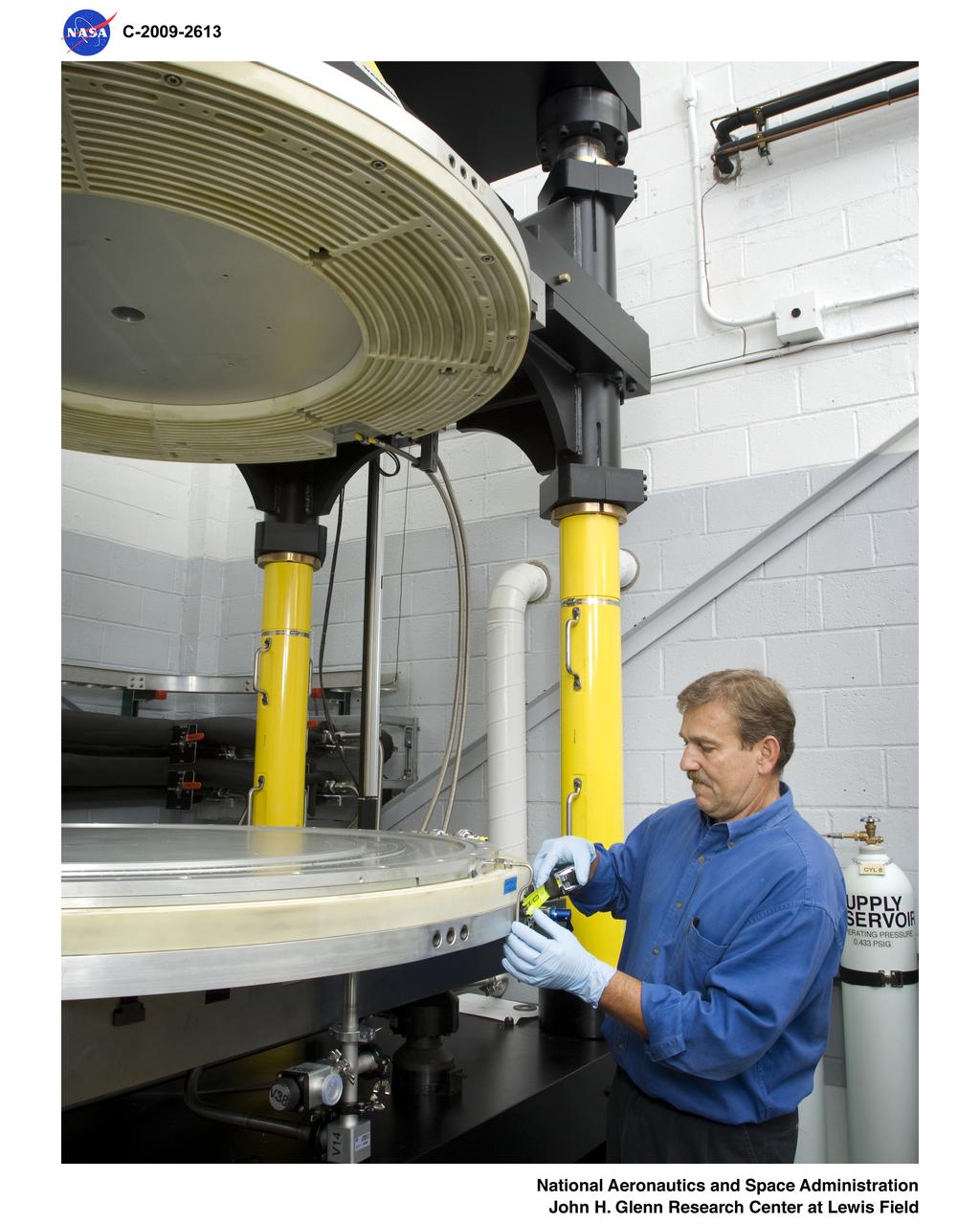 Photographs of the Low Impact Docking System (LIDS); this hardware is a test for the ORION docking birthing system to connect Crew Exploration Vehicle (CEV) to the International Space Station (ISS)