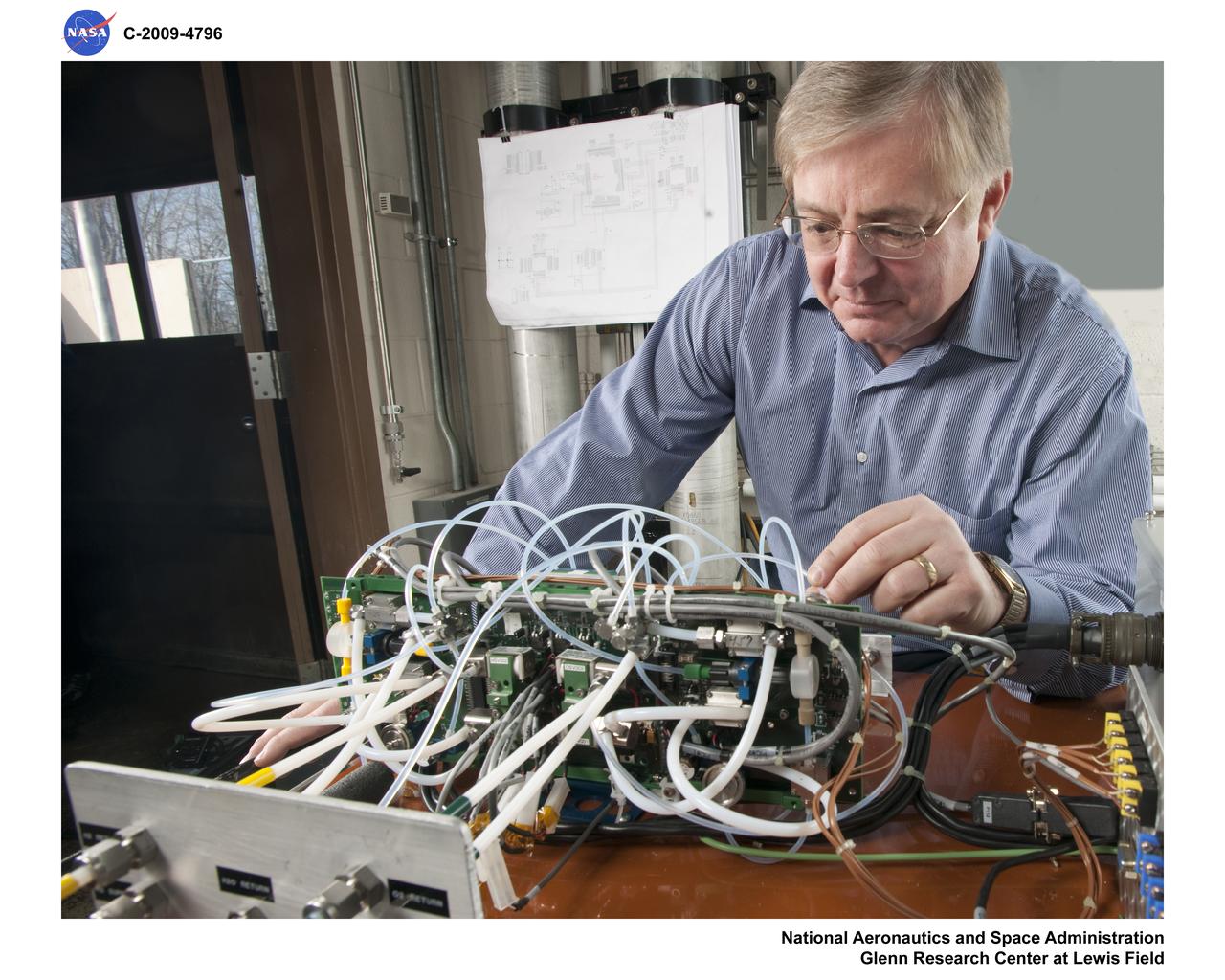 the heat pipe stack, Fuel Cell Laboratory