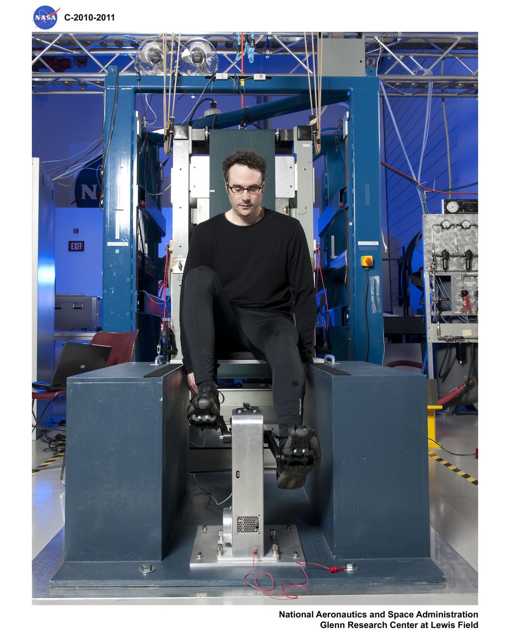 Lunar Electric Rover, LER, Ergometer with Test Subject