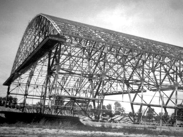 NASA image: Construction of the Hangar at the New Aircraft Engine Research Laboratory