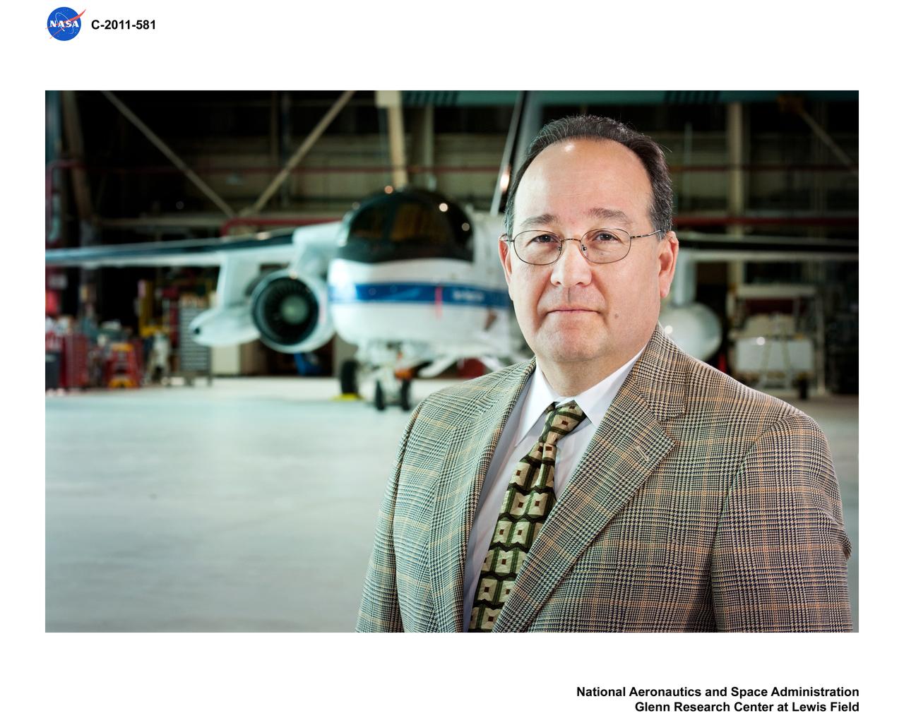 Glenn Research Center Director with Lockheed Martin S-3B Viking in Background