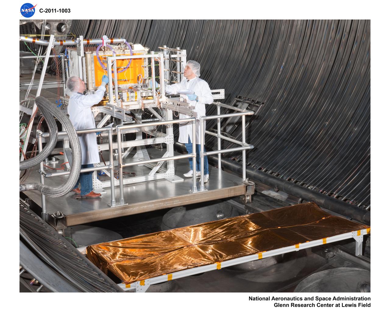 Flight hardware inside the tank, with and without people