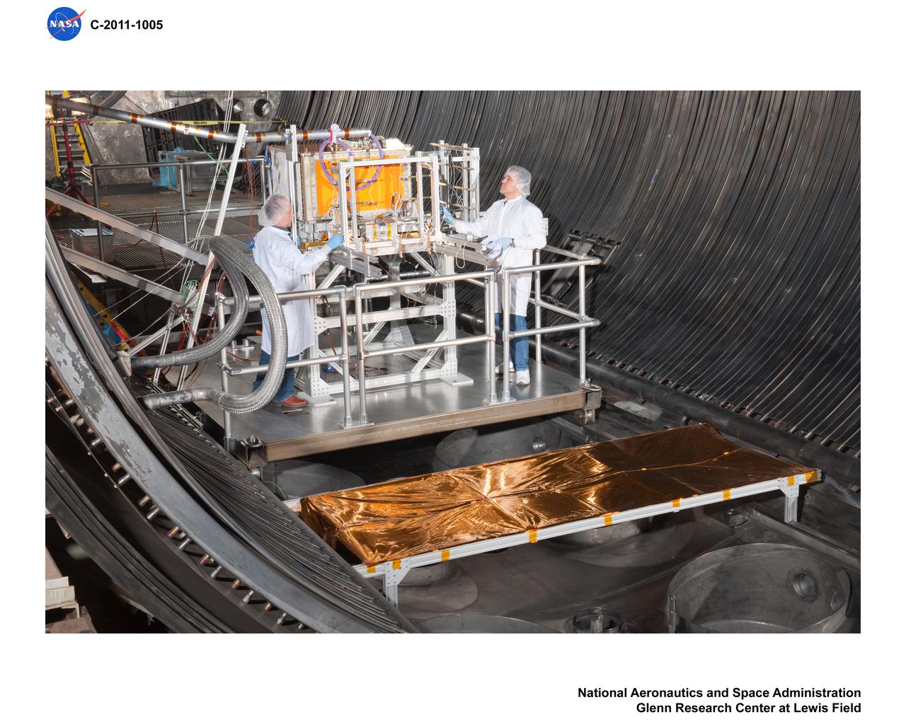 Flight hardware inside the tank, with and without people