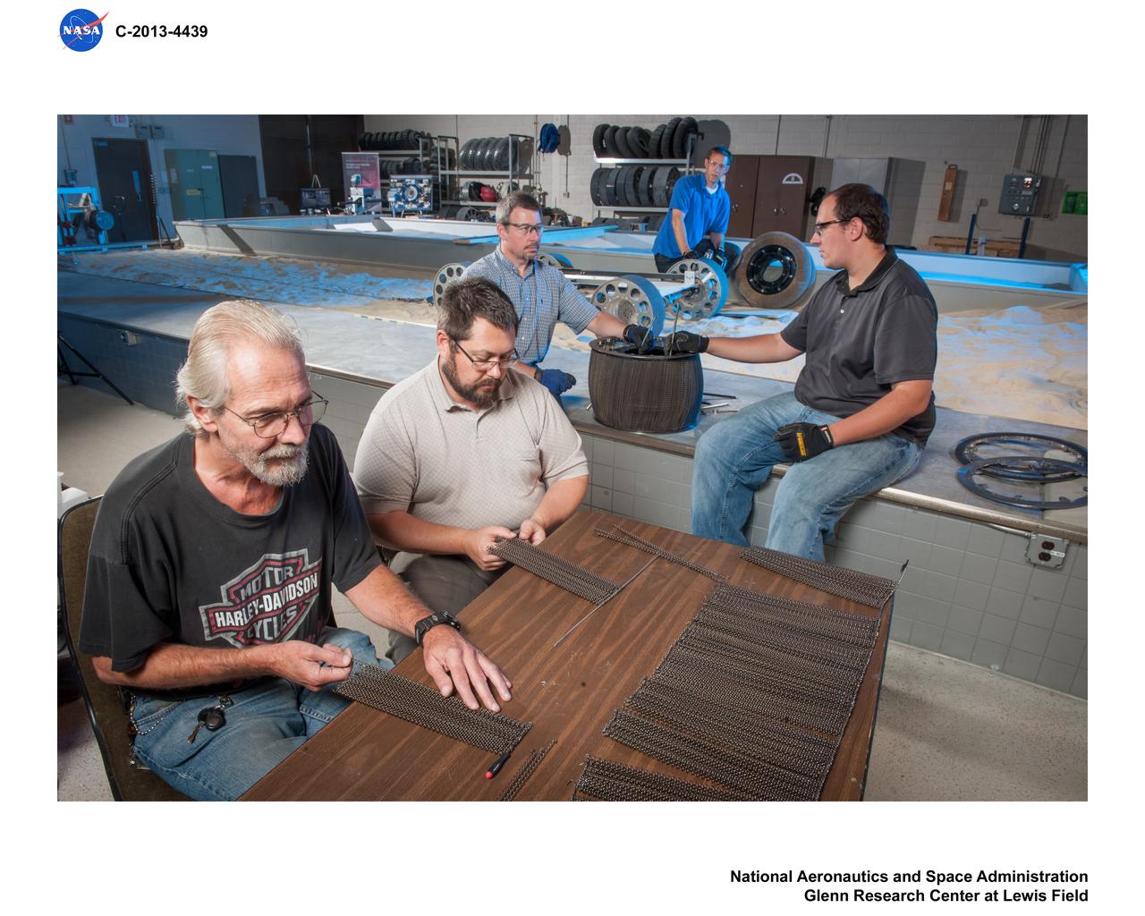 Fabrication of rover spring tires in the Simulated Lunar Operations, SLOPe Lab, Laboratory