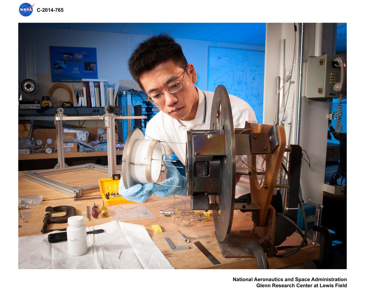 Environmental Portrait of Electrical Propulsion Researcher