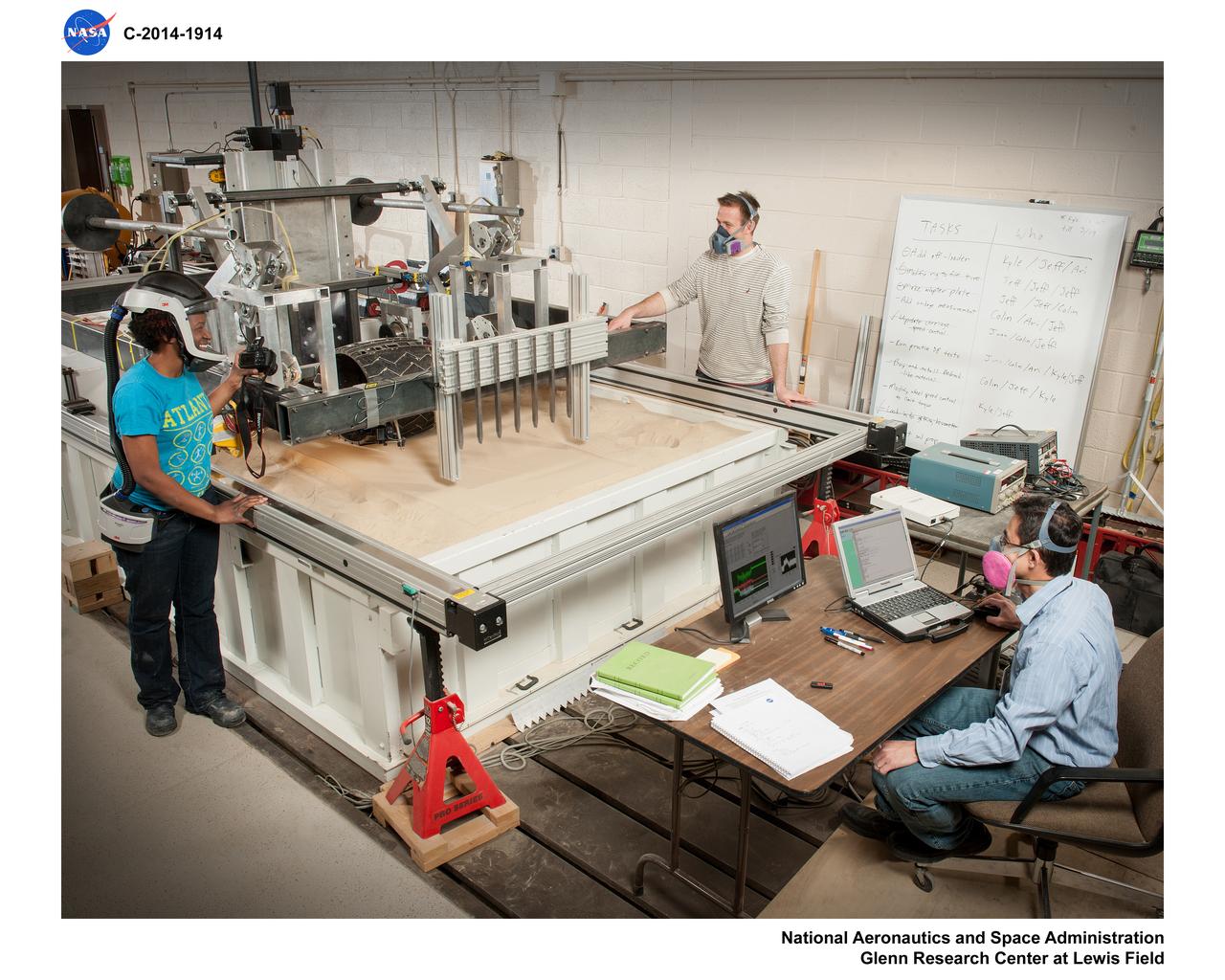 Airless Spring Wheel Prototype in the Simulated Lunar Operations Laboratory, SLOPE Lab