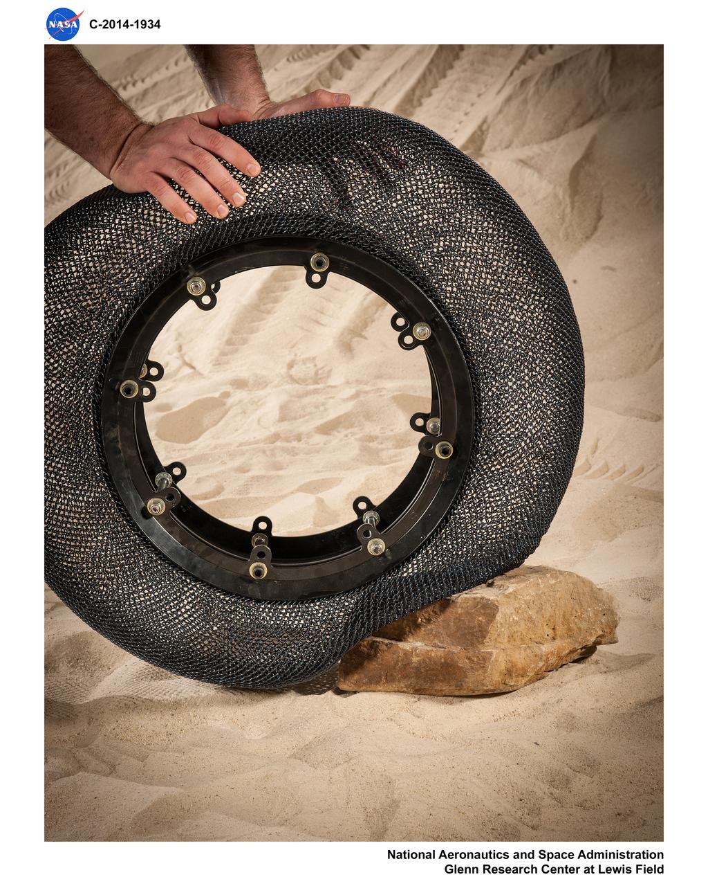 Airless Spring Wheel Prototype in the Simulated Lunar Operations Laboratory, SLOPE Lab