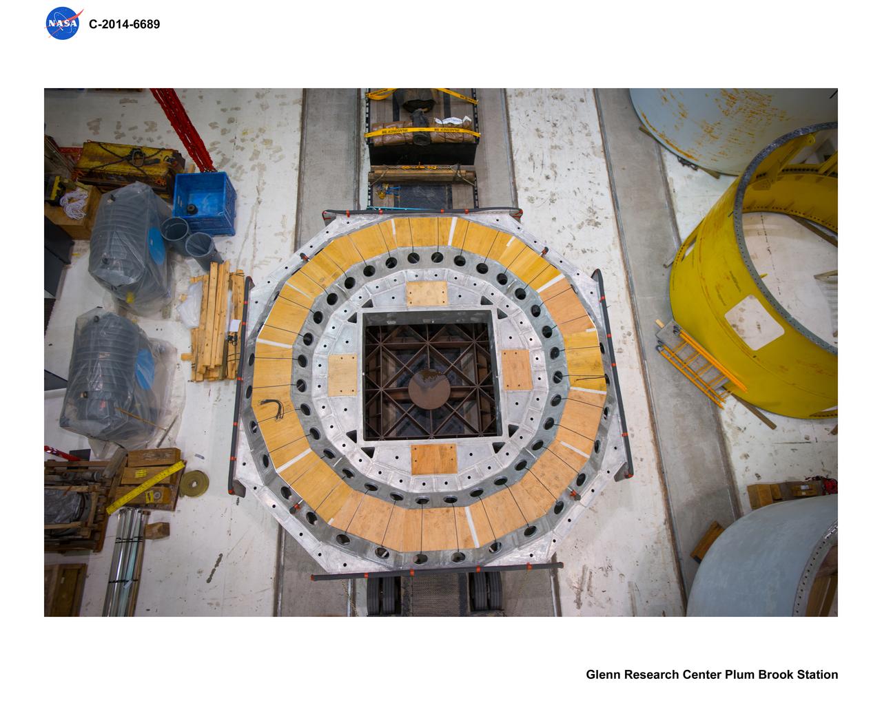 Arrival and Unloading of the Mechanical Vibration Facility Table Hardware at Space Power Facility, SPF