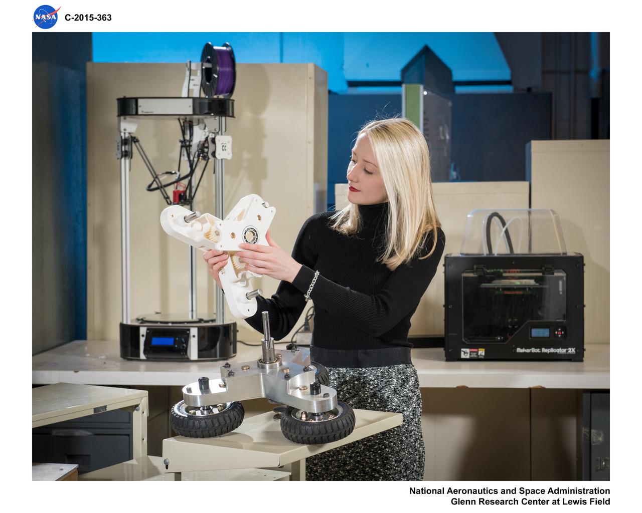 Tri Wheel Robot at i-Lab Creative and Innovation Lab at NASA GRC, Case Western Reserve University, CWRU, Masters of Science Graduate Student Partnership