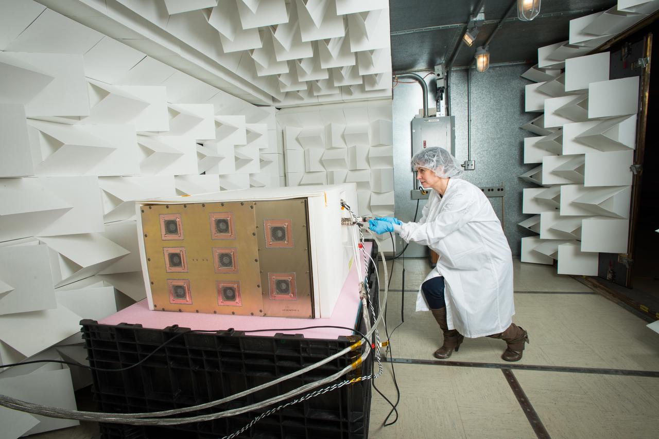 Spacecraft Fire Safety Demonstration, SAFFIRE, Hardware Testing in the Electromagnetic Interference Laboratory, EMI