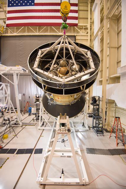 NASA image: European Service Module Lift and Tilt Operation