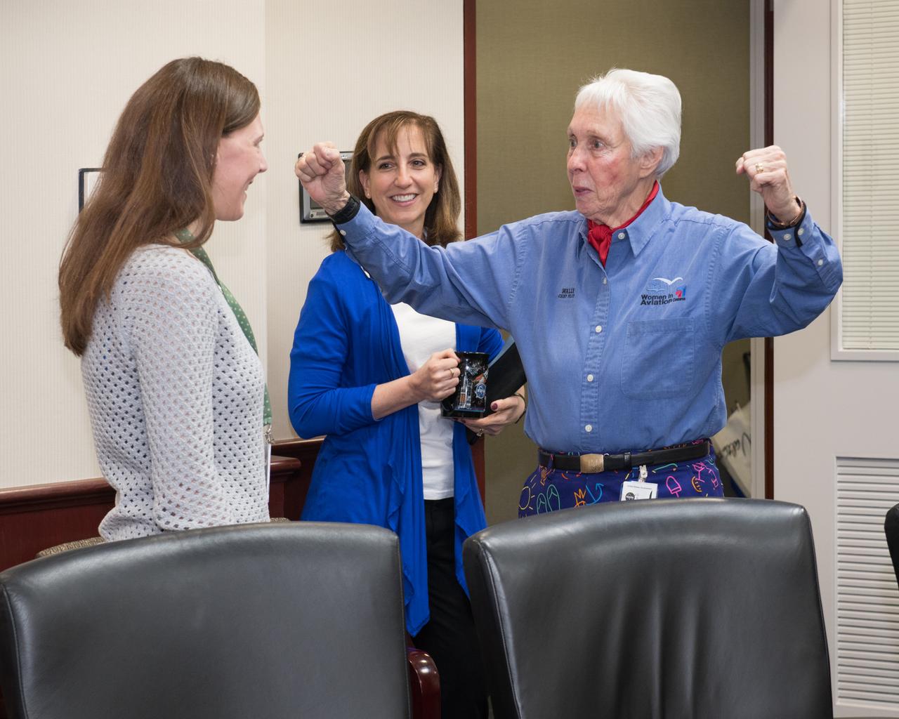 Visit to Glenn Research Center at Lewis Field by Mercury 13 Astronaut Trainee, Wally Funk