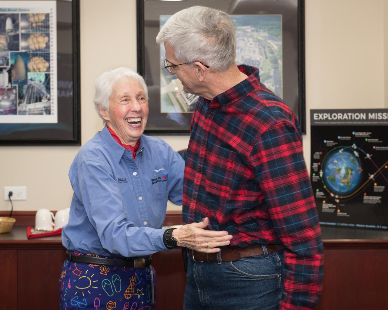 Visit to Glenn Research Center at Lewis Field by Mercury 13 Astronaut Trainee, Wally Funk