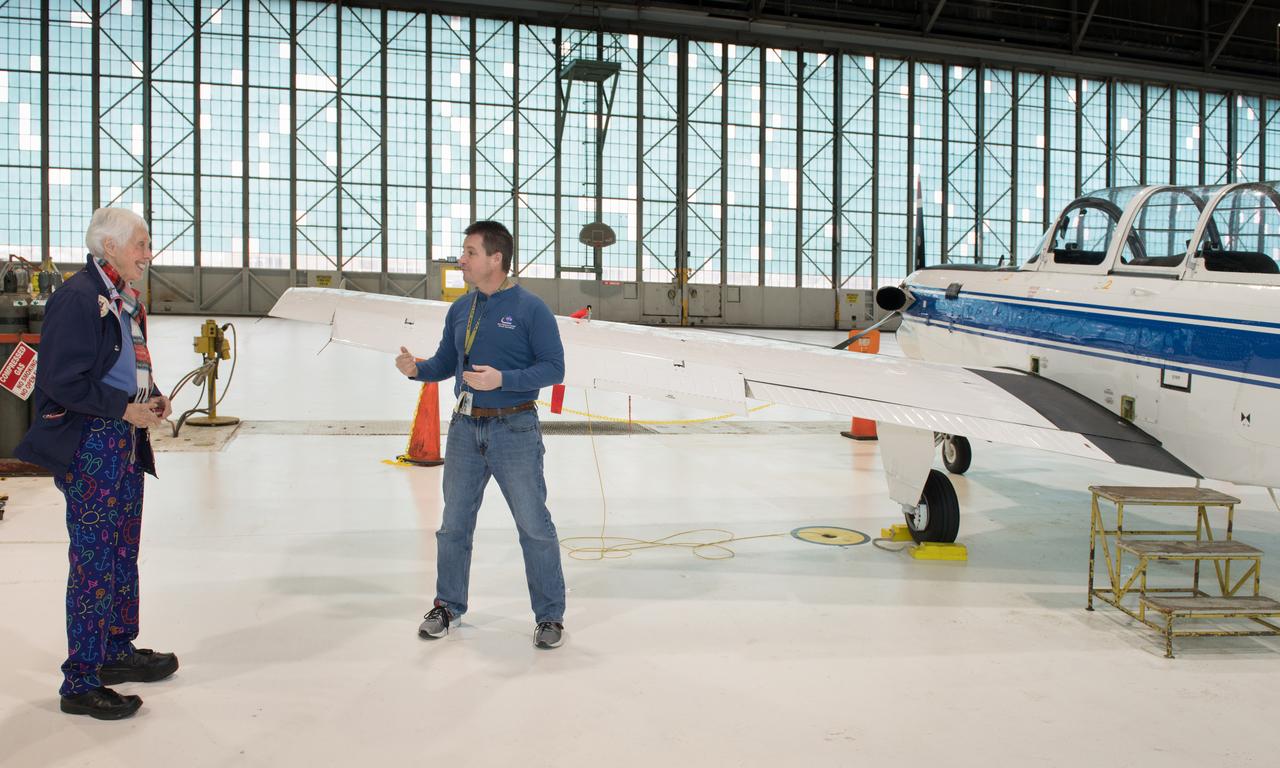 Visit to Glenn Research Center at Lewis Field by Mercury 13 Astronaut Trainee, Wally Funk