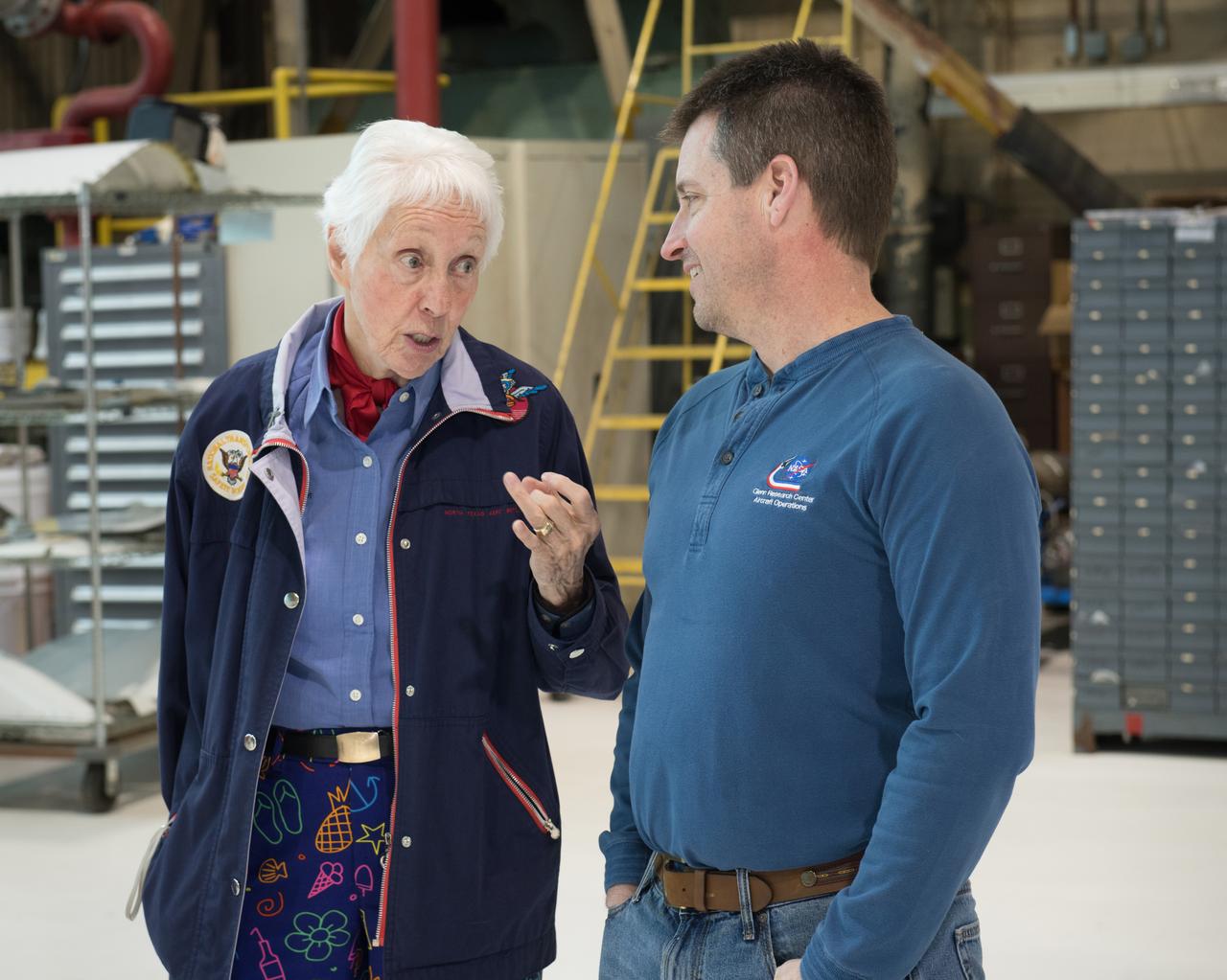 Visit to Glenn Research Center at Lewis Field by Mercury 13 Astronaut Trainee, Wally Funk