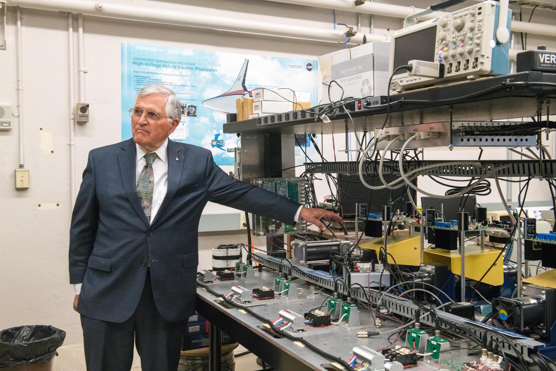 Former astronaut Harrison Schmitt visits NASA