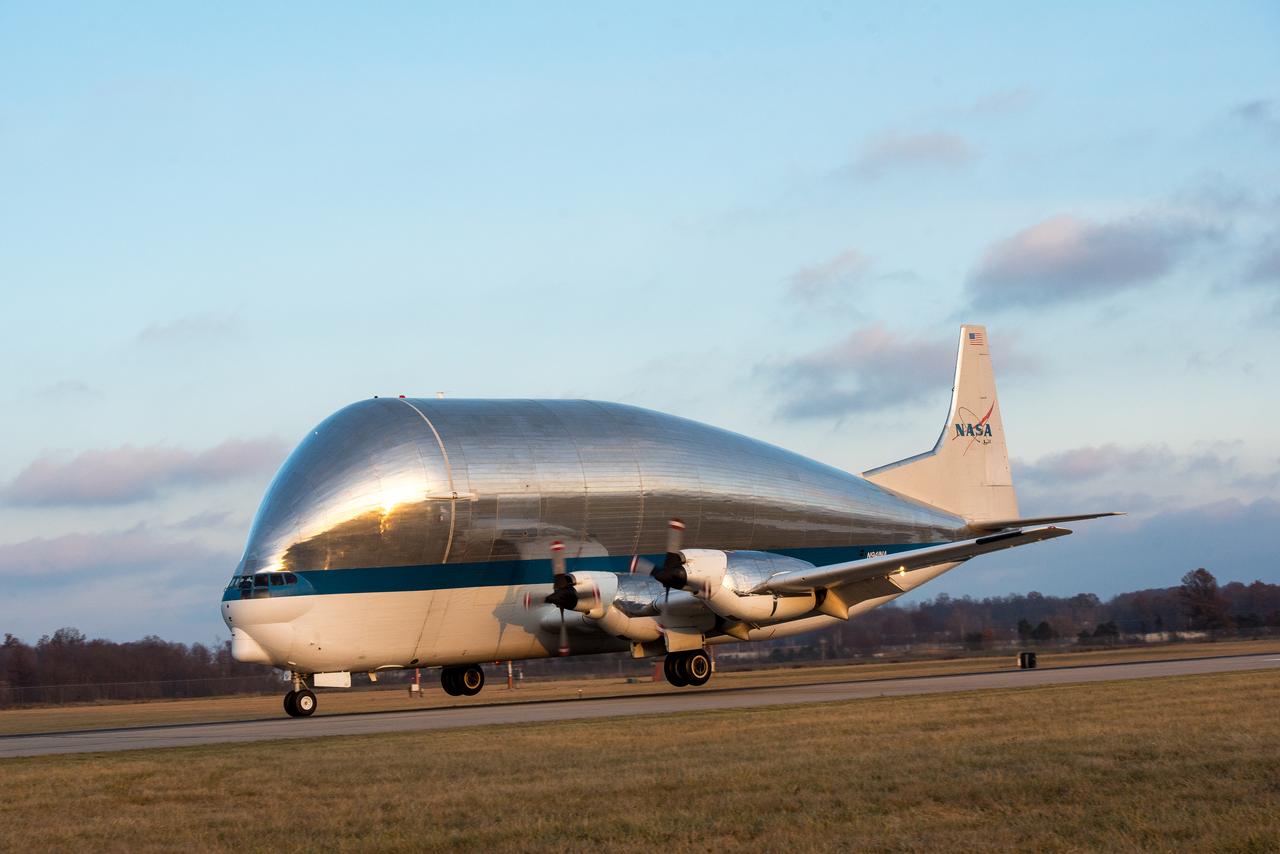 Orion Spacecraft Arrives in Ohio Aboard the Super Guppy at Mansfield Lahm Airport