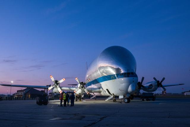 NASA image: Orion Spacecraft Arrives in Ohio Aboard the Super Guppy at Mansfield Lahm Airport