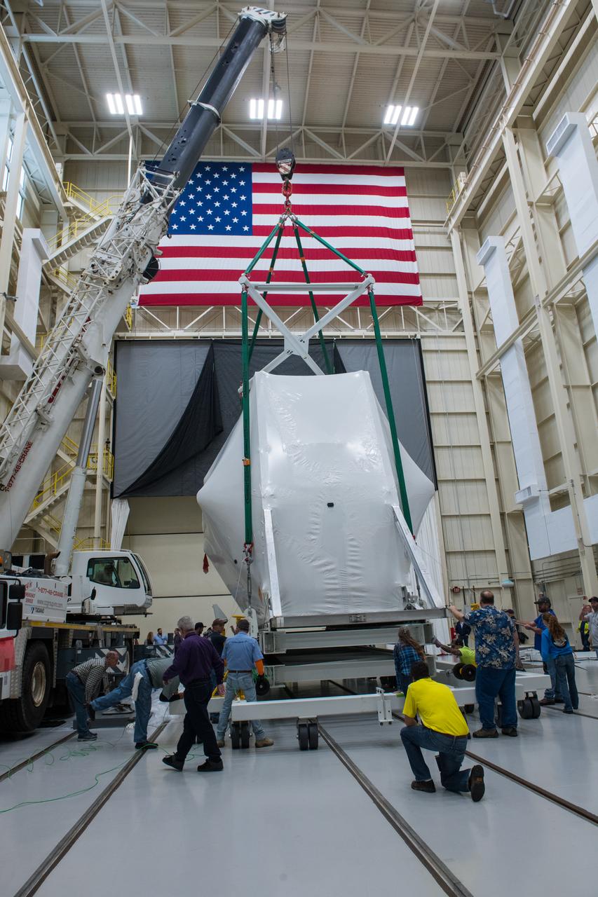 Orion Spacecraft Arrives at the Glenn Research Center, GRC Plum Brook Station, Space Environments Complex, SEC for Space Environment Testing