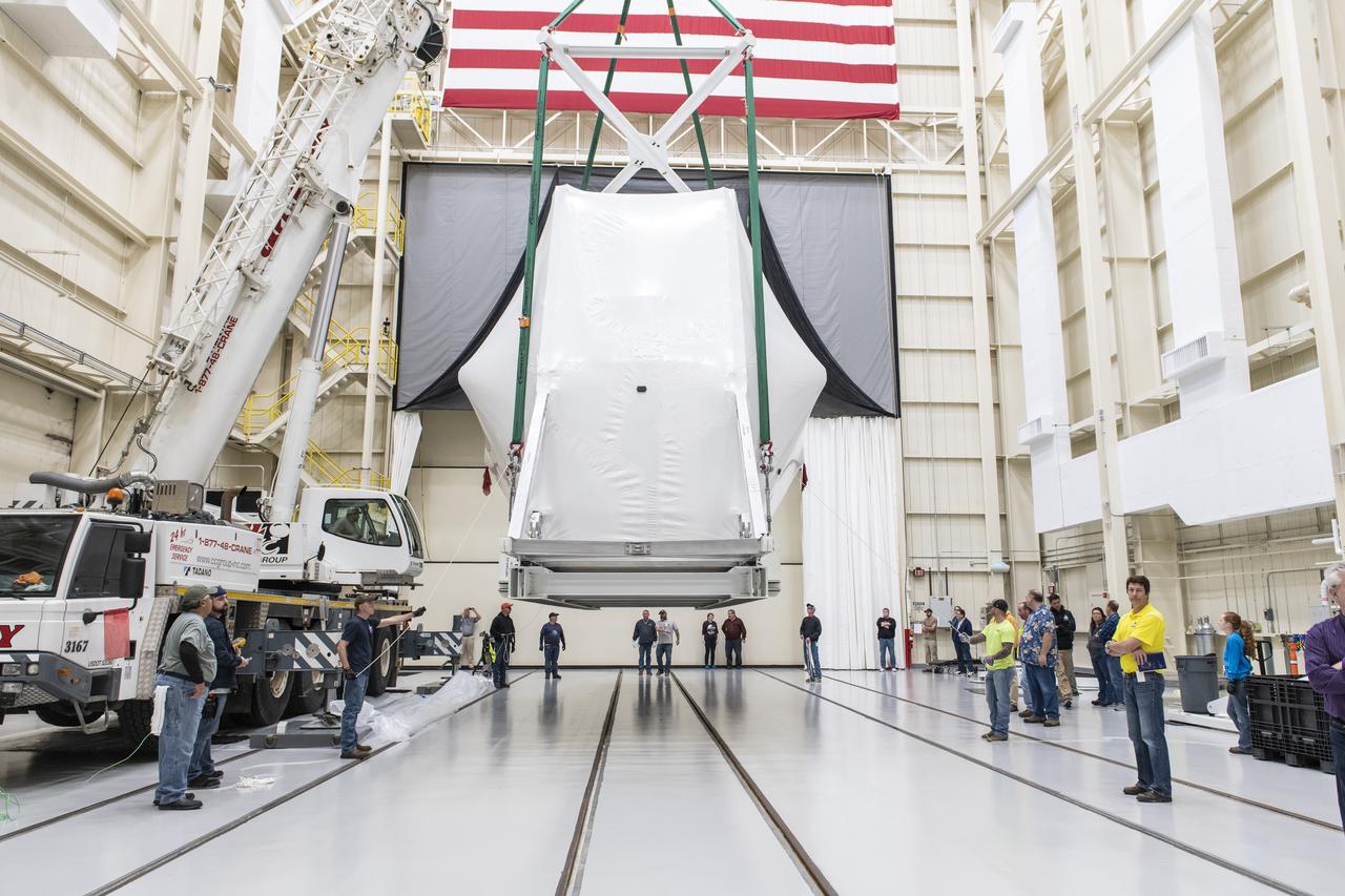 Orion Spacecraft Arrives at the Glenn Research Center, GRC Plum Brook Station, Space Environments Complex, SEC for Space Environment Testing
