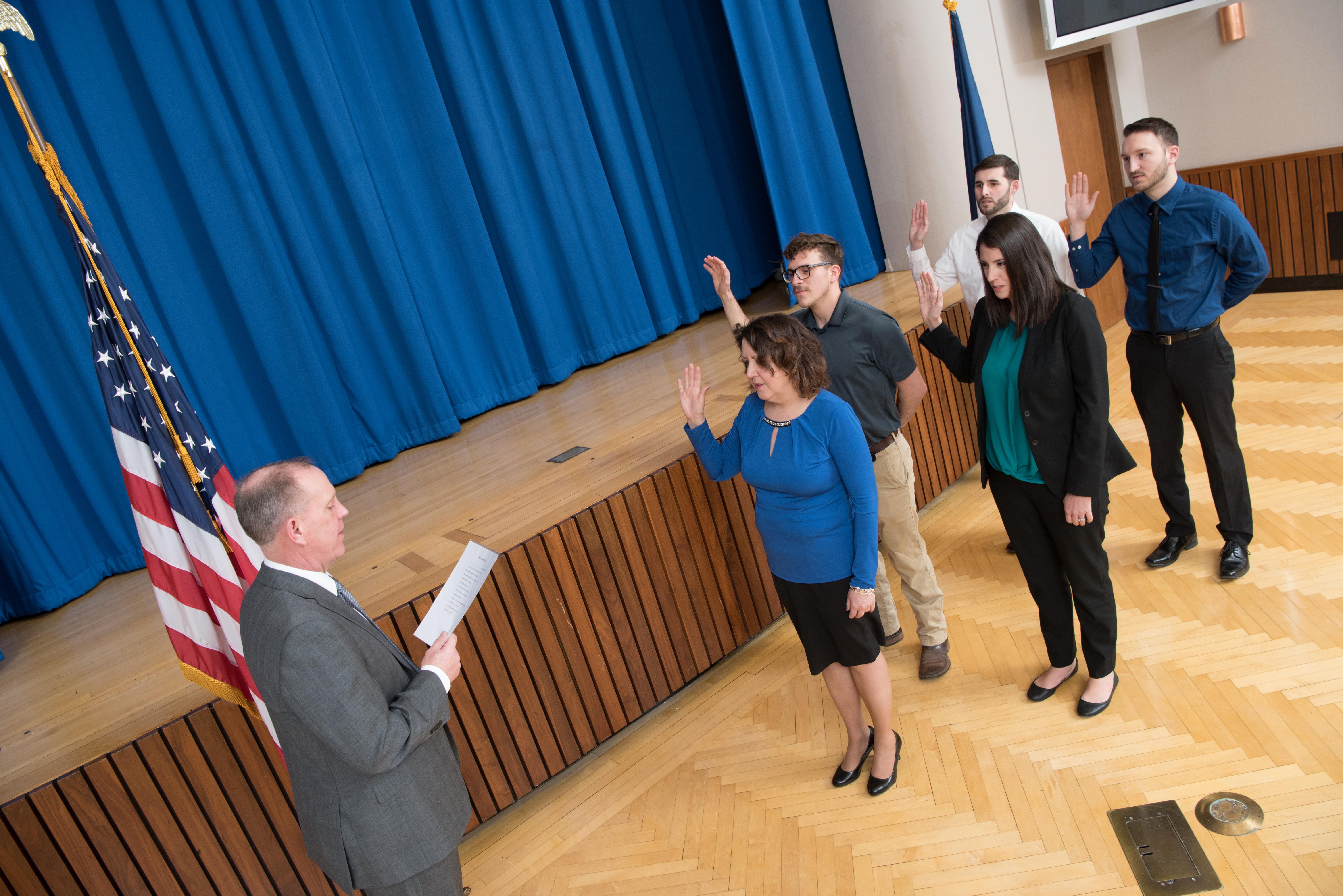Swearing In Ceremony, Oath of Office Ceremony for Newly Hired Employees