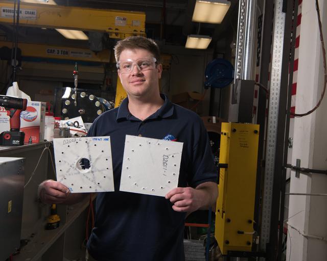 NASA image: Ballistics Lab testing, Astronaut Suit testing in the Ballist...