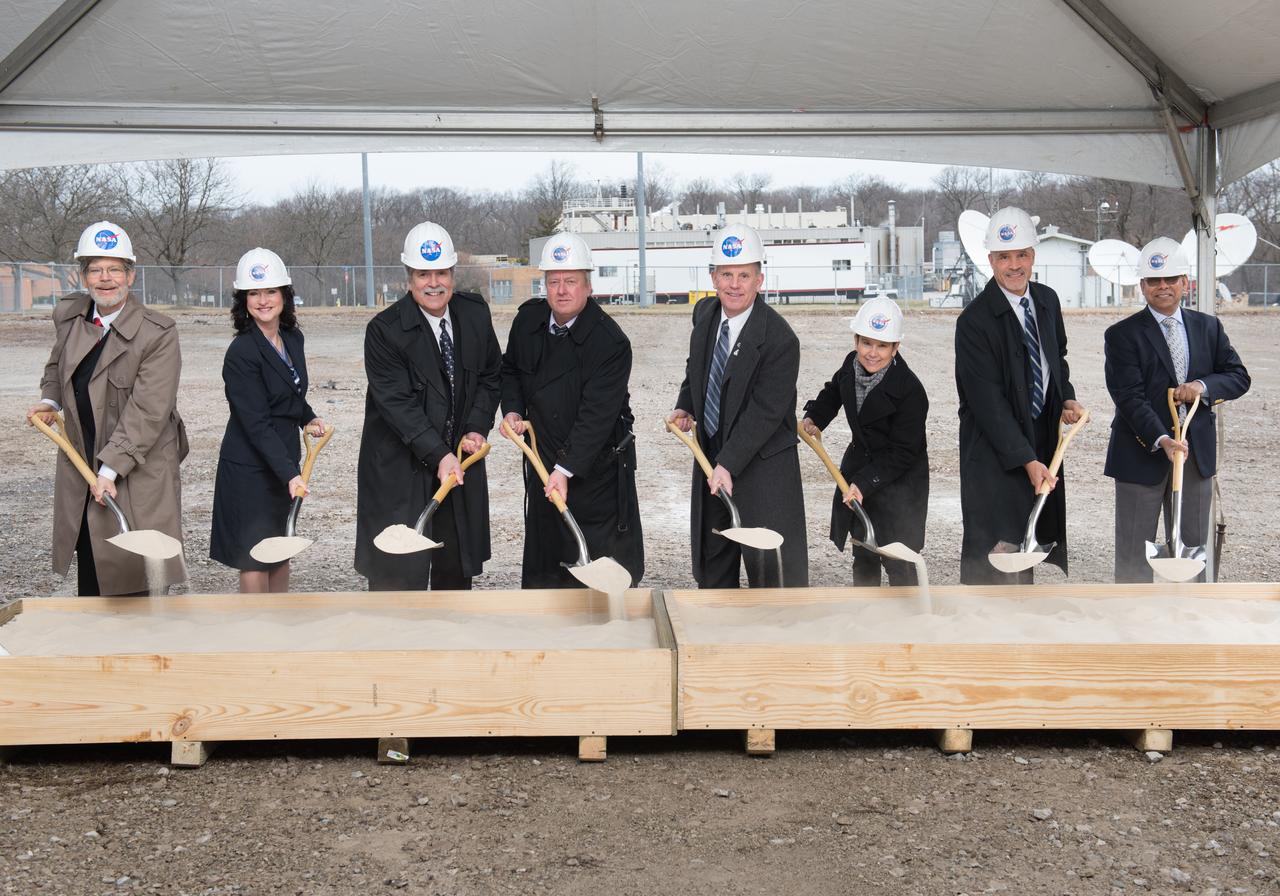 NASA Glenn Research Center Director and Senior Management at the Aerospace Communications Facility, ACF Groundbreaking Ceremony