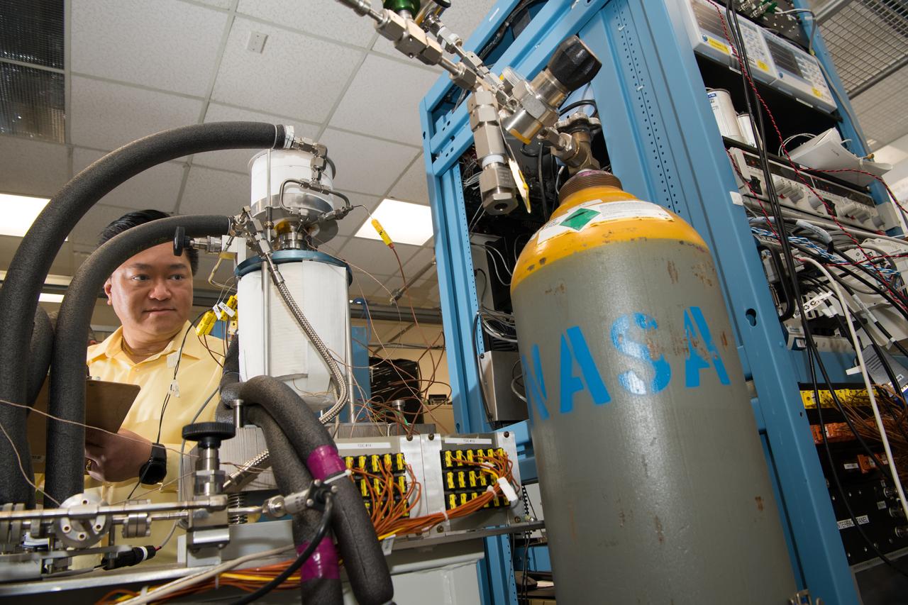 Glenn’s Technology Demonstration Convertor (TDC) #13, a free-piston Stirling power convertor, achieved a milestone of 14 years of maintenance-free operation in the Stirling Research Laboratory in building 301. This technology is proving our capability to power spacecraft on longer-duration future scientific missions.