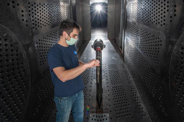 NASA image: X-59 Low Boom Flight Demonstrator, LBFD Probe Calibration Test