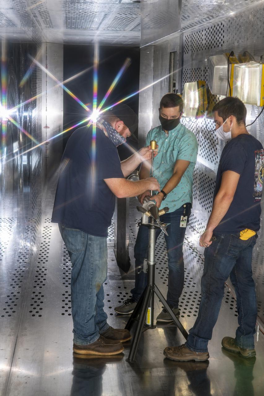 Commercial Supersonic Transport, CST Project, X-59 Sonic Boom Test Model, in the 8x6-foot Supersonic Wind Tunnel, SWT