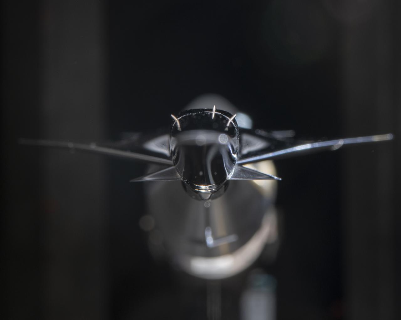 Commercial Supersonic Transport, CST Project, X-59 Sonic Boom Test Model, in the 8x6-foot Supersonic Wind Tunnel, SWT