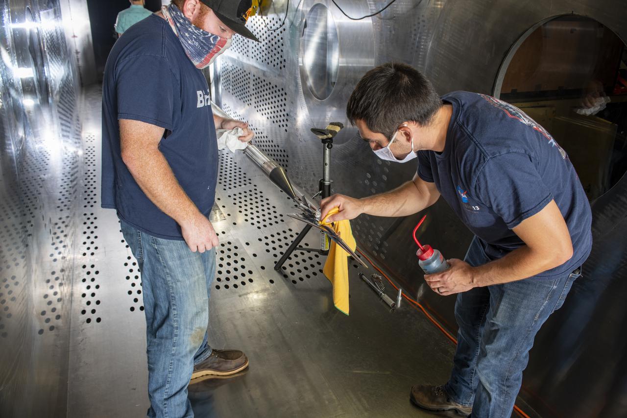 Commercial Supersonic Transport, CST Project, X-59 Sonic Boom Test Model, in the 8x6-foot Supersonic Wind Tunnel, SWT