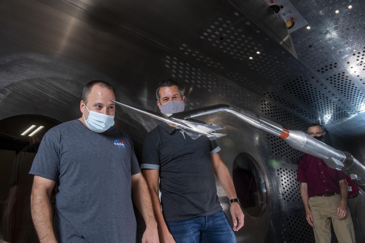 Commercial Supersonic Transport, CST Project, X-59 Sonic Boom Test Model, in the 8x6-foot Supersonic Wind Tunnel, SWT