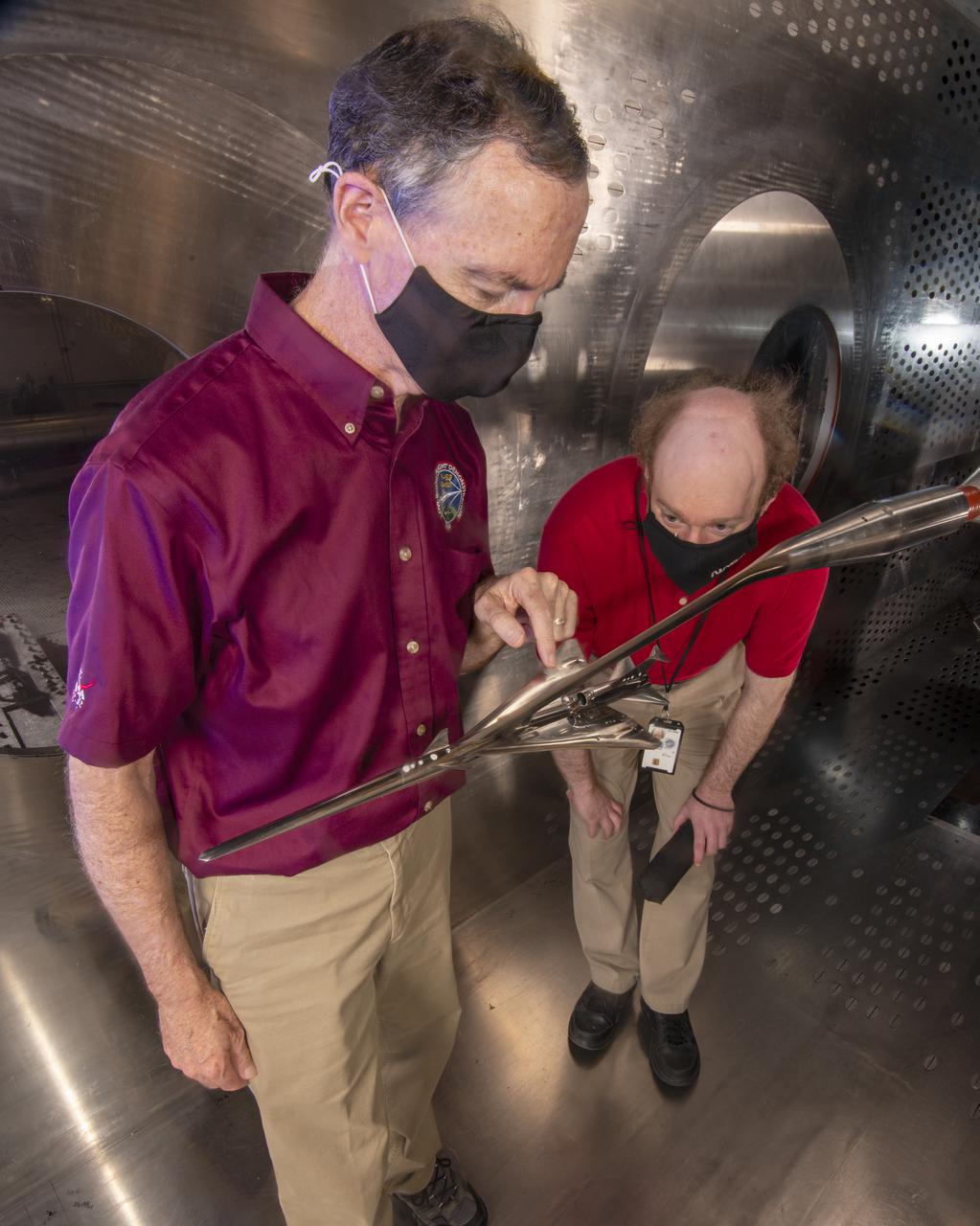 Commercial Supersonic Transport, CST Project, X-59 Sonic Boom Test Model, in the 8x6-foot Supersonic Wind Tunnel, SWT