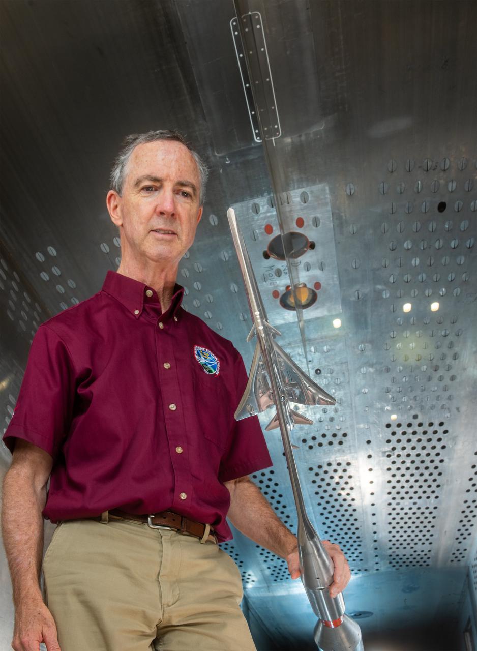 Commercial Supersonic Transport, CST Project, X-59 Sonic Boom Test Model, in the 8x6-foot Supersonic Wind Tunnel, SWT