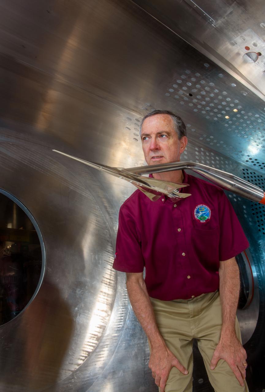 Commercial Supersonic Transport, CST Project, X-59 Sonic Boom Test Model, in the 8x6-foot Supersonic Wind Tunnel, SWT