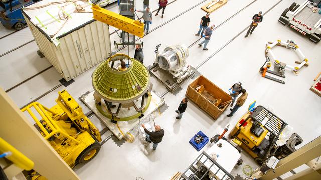 NASA image: Orion Environmental Test Article (ETA) Arrival to the Space Environments Complex at NASA’s Glenn Research Center