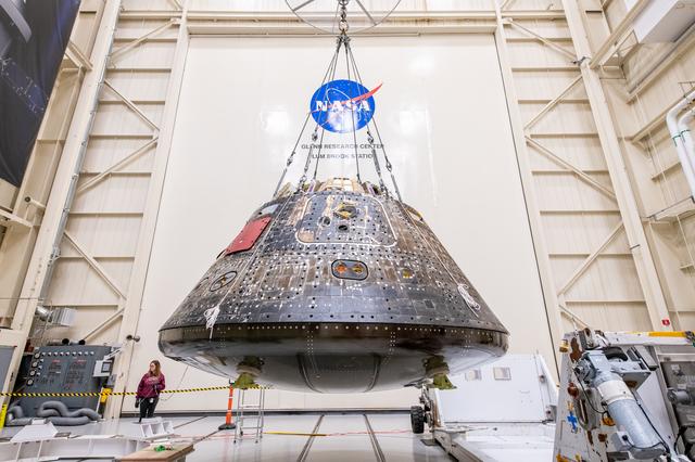 NASA image: Orion Environmental Test Article (ETA) Arrival to the Space Environments Complex at NASA’s Glenn Research Center