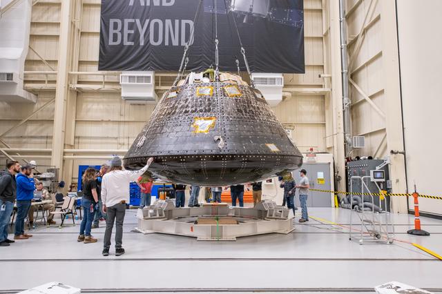 NASA image: Orion Environmental Test Article (ETA) Arrival to the Space Environments Complex at NASA’s Glenn Research Center