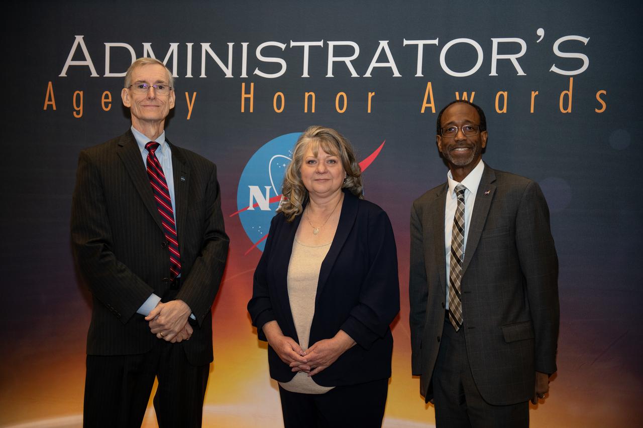 On March 28, 2024 NASA held its 2023 Administrator’s Agency Honor Awards at the Glenn Research Center in Cleveland, OH. This celebratory event recognized the invaluable contributions of civil servants and contractors alike, each one instrumental in propelling humanity further into the realms of space exploration, understanding, and discoverThis is NASA's highest form of recognition that is awarded to any Government employee who, by distinguished service, ability, or vision has personally contributed to NASA's advancement of United States' interests. Photo Credit: (NASA/Sara Lowthian-Hanna)
