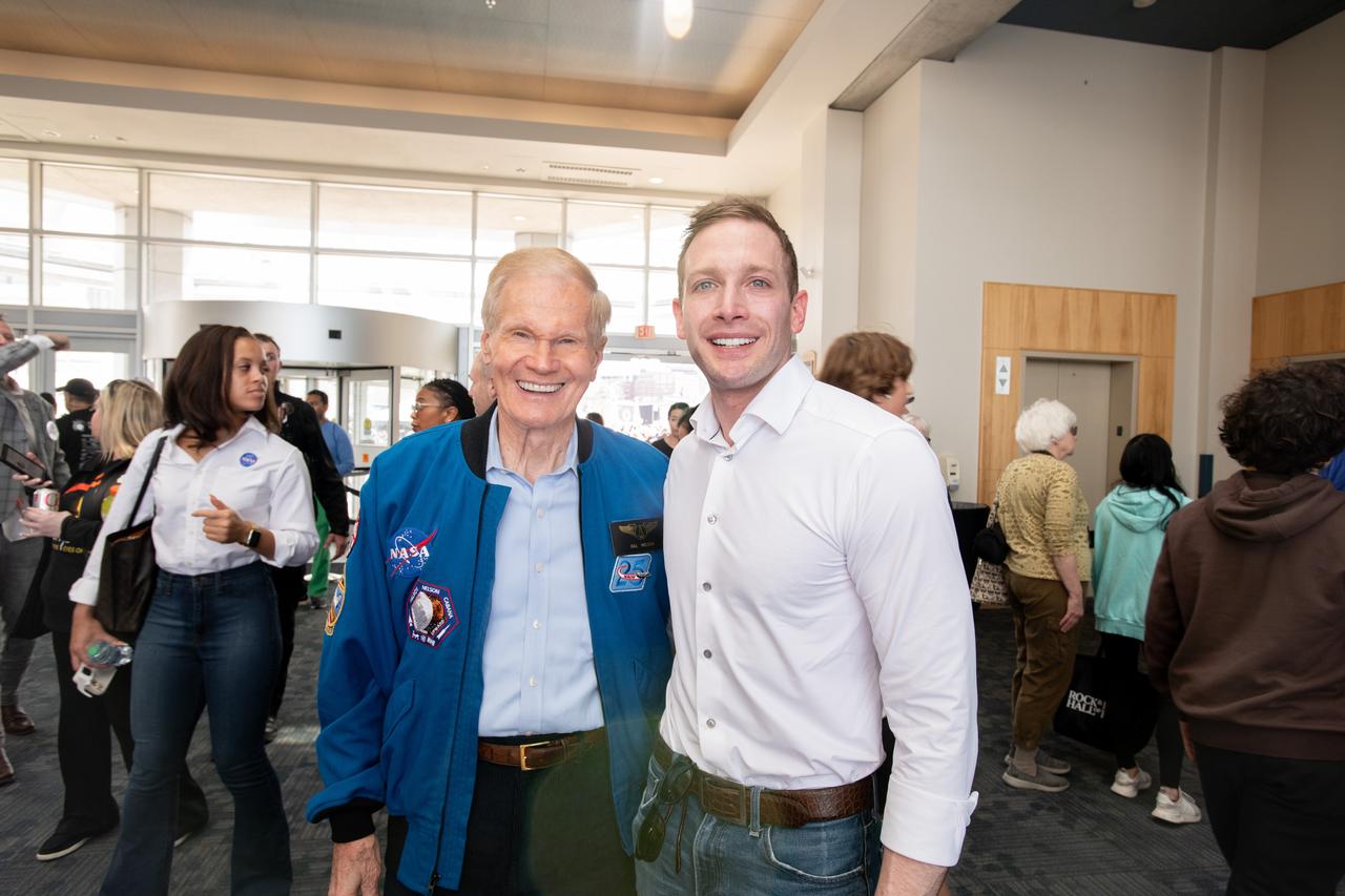 Administrator Bill Nelson and Represenative Max Miller pose for a photo together. NASA Glenn Research Center and the Great Lakes Science Center hosted a three-day celestial celebration in downtown Cleveland, OH. This free, outdoor, family-friendly science and arts festival will feature free concerts, performances, speakers, and hands-on science activities with community partners. A total solar eclipse swept across a narrow portion of the North American continent from Mexico’s Pacific coast to the Atlantic coast of Newfoundland, Canada. A partial solar eclipse was visible across the entire North American continent along with parts of Central America and Europe. 