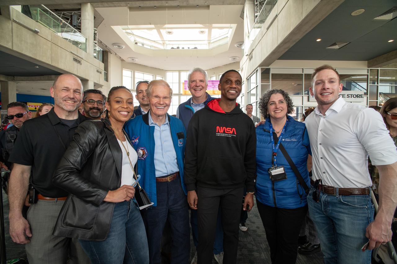 GRC Center Director Jimmy Kenyon, President & CEO of Greater Cleveland Partnership Baiju R. Shah, Representative Shontel Brown, Administrator Bill Nelson, Cuyahoga County Executive Chris Ronayne, Cleveland Mayor Justin Bibb, Great Lakes Science Center President and CEO Kristen Ellenbogen, Represenative Max Miller, pose for a photo together. NASA Glenn Research Center and the Great Lakes Science Center hosted a three-day celestial celebration in downtown Cleveland, OH. This free, outdoor, family-friendly science and arts festival will feature free concerts, performances, speakers, and hands-on science activities with community partners. A total solar eclipse swept across a narrow portion of the North American continent from Mexico’s Pacific coast to the Atlantic coast of Newfoundland, Canada. A partial solar eclipse was visible across the entire North American continent along with parts of Central America and Europe. 