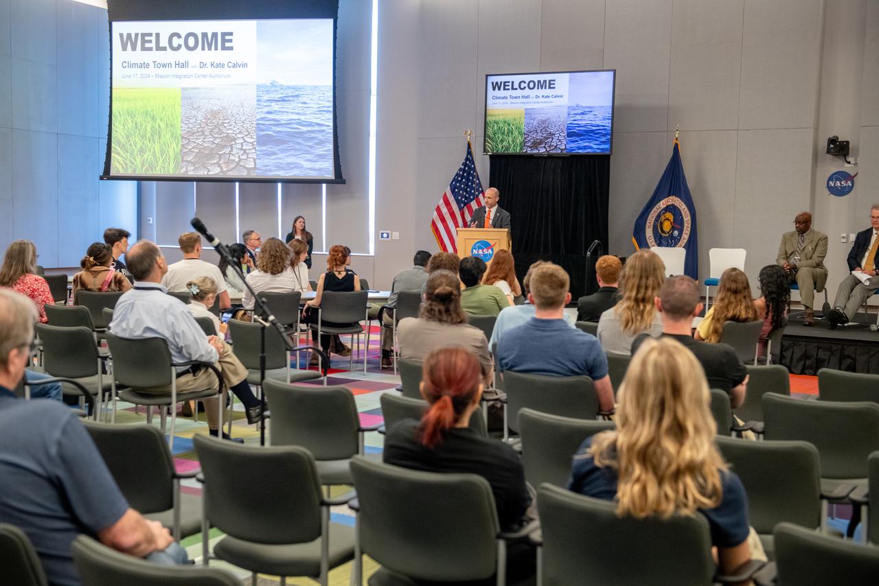 During the meeting, Dr. Calvin and center leaders will explore how technologies being developed at NASA Glenn could help reduce the effects of climate change. The panelists who will be leading the discussion include: Dr. Calvin; Larry Sivic, Associate Director; Dr. Rickey Shyne, Director of Research and Engineering; Bryan Smith, Director of Facilities, Test, & Manufacturing; and W. Allen Kilgore, Acting Director of Aeronautics. Director of Space Flight Systems Dr. Mike Barrett will serve as the moderator.